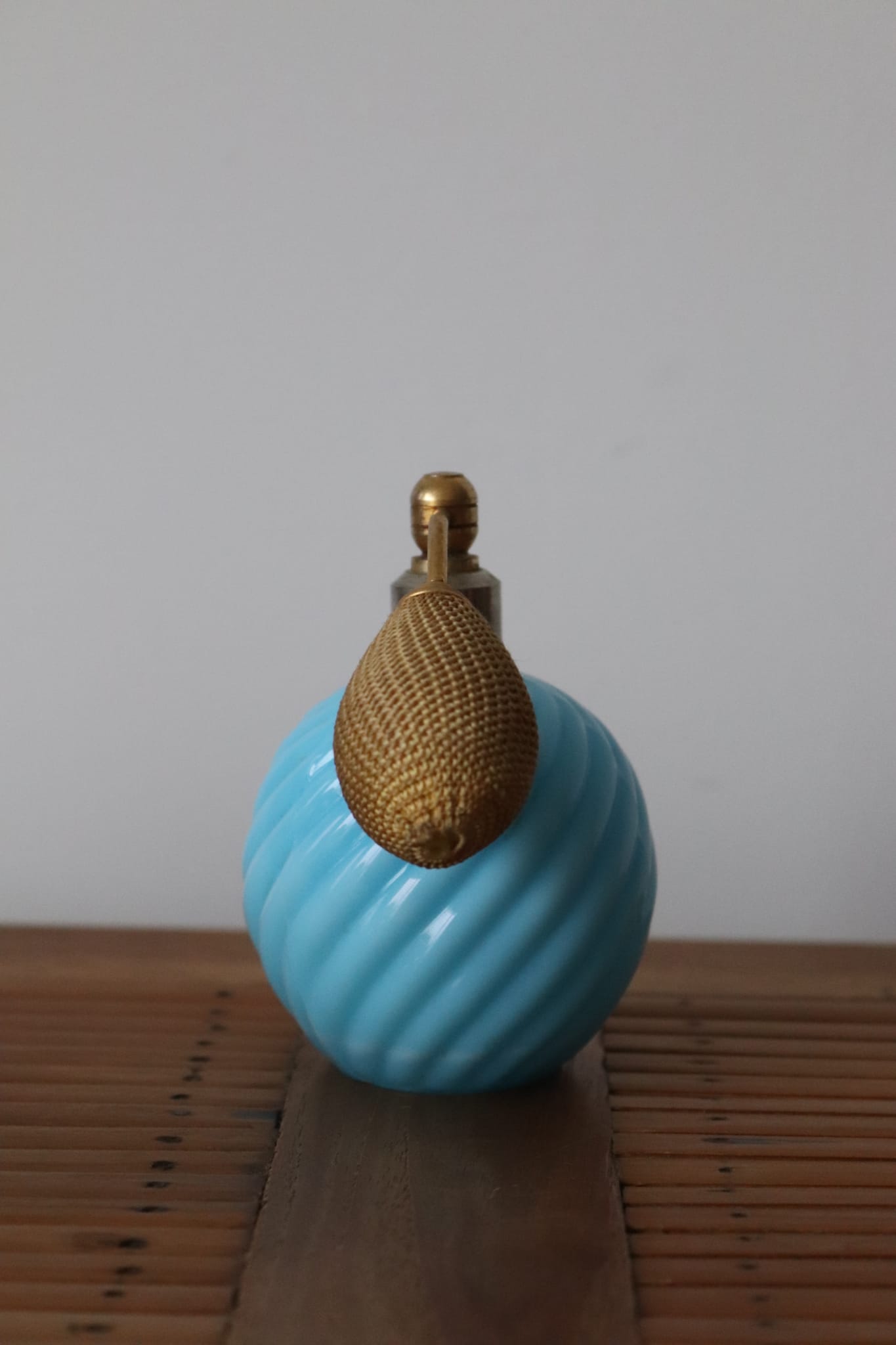 Blue opaline perfume bottle