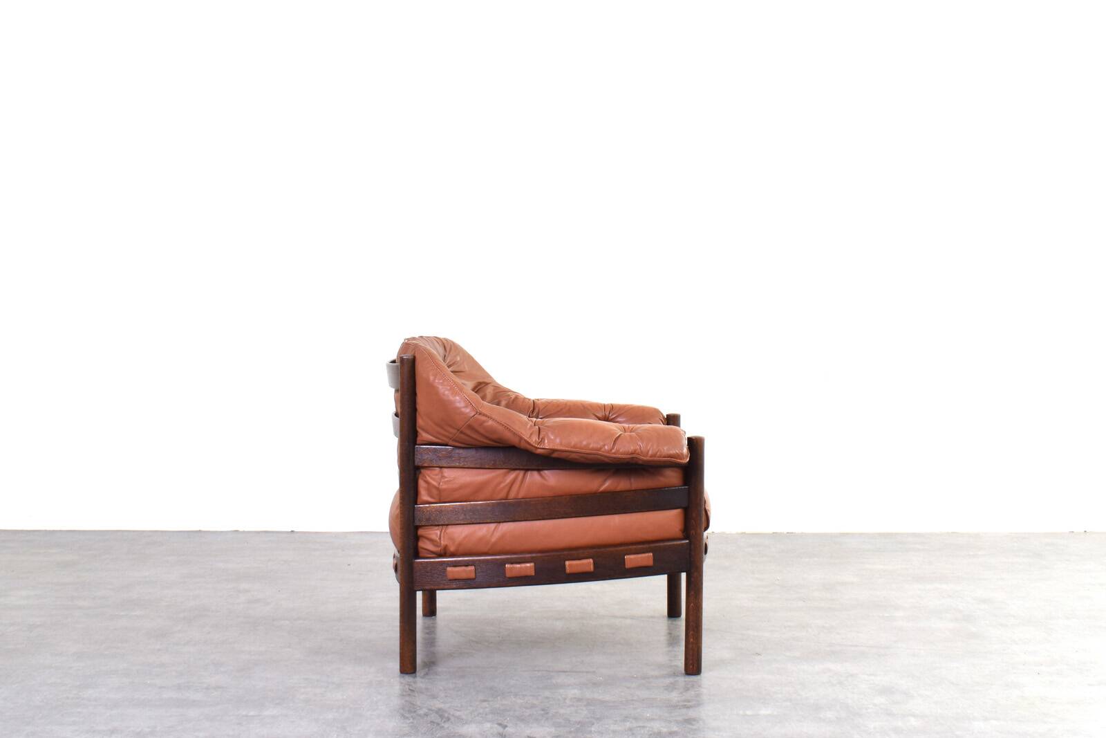 Mid-Century Oak & Leather Armchair by Arne Norell for Coja, 1960s.
