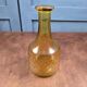 Vintage amber glass carafe with diamond pattern – Retro soliflore