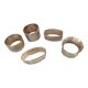 Set of 5 silver metal napkin rings