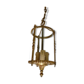 3-light suspension lantern with bulging glass