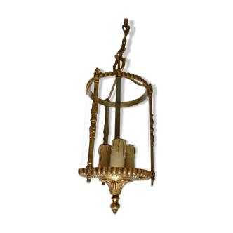 3-light suspension lantern with bulging glass