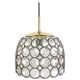 Glass and iron hanging lamp by Limburg, Germany, 1960s