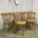 Série de 6 chaises bistrot en bois courbé