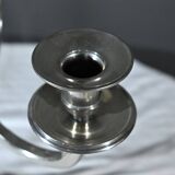 Pair of “Le Lingot” Candelabra in Pewter – Mid 20th Century