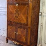 Louis XVI drop-leaf secretary in rosewood and violet wood veneer, 18th century