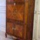 Louis XVI drop-leaf secretary in rosewood and violet wood veneer, 18th century