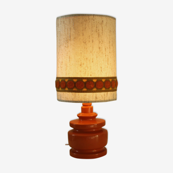Lampe de table chevet vintage orange