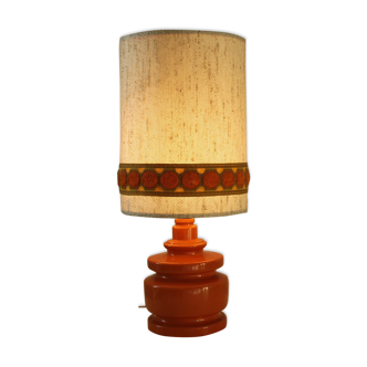 Orange vintage bedside table lamp