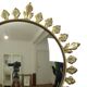 Vintage Metal Sun Mirror Convex Gold Deknudt 70s