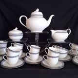 Coffee/tea service for 12 people in fine English porcelain, MAYA model