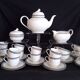 Coffee/tea service for 12 people in fine English porcelain, MAYA pattern