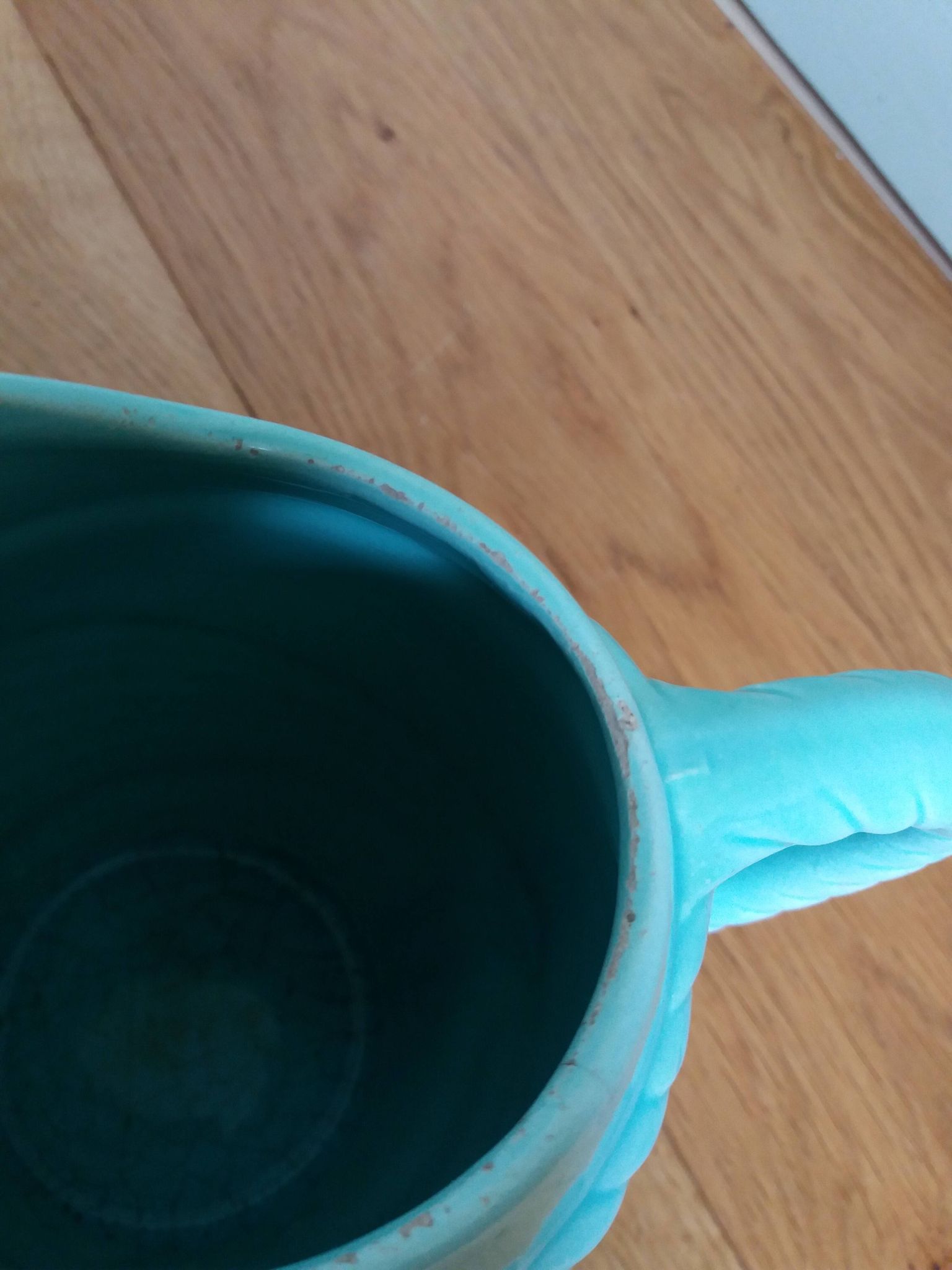 Poet Laval light blue slip pitcher