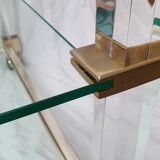 Glass and plexiglass rolling shelf Pierre Vandel