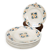 6 ironstone plates Longchamp - Cabourg model