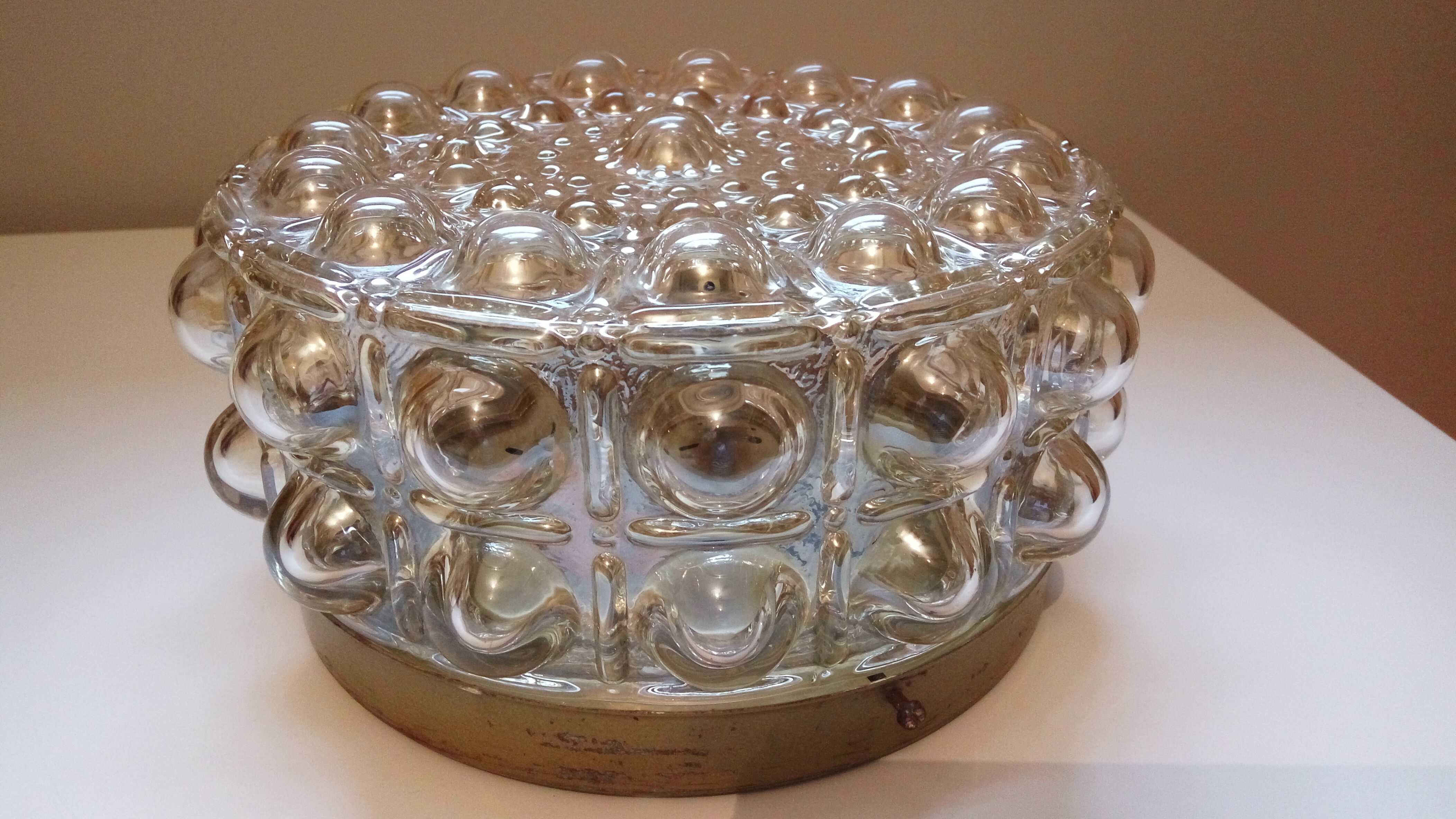 Amber glass bubbles ceiling lamp