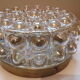 Amber glass bubbles ceiling lamp