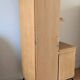 Renovated vintage asymmetrical oak wardrobe