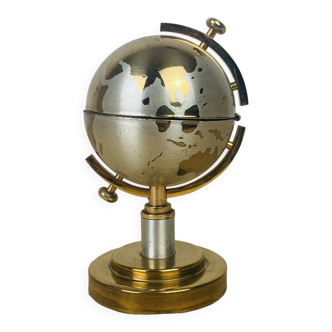 Vintage brass globe lighter