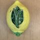 Sucrier en barbotine citron