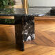 Minimalist design table in black marble Vintage Terrazzo