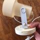 Vintage spotlight, off-white, ABS plastic, 70s
