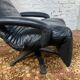 Jori black leather relax armchair from the 80s