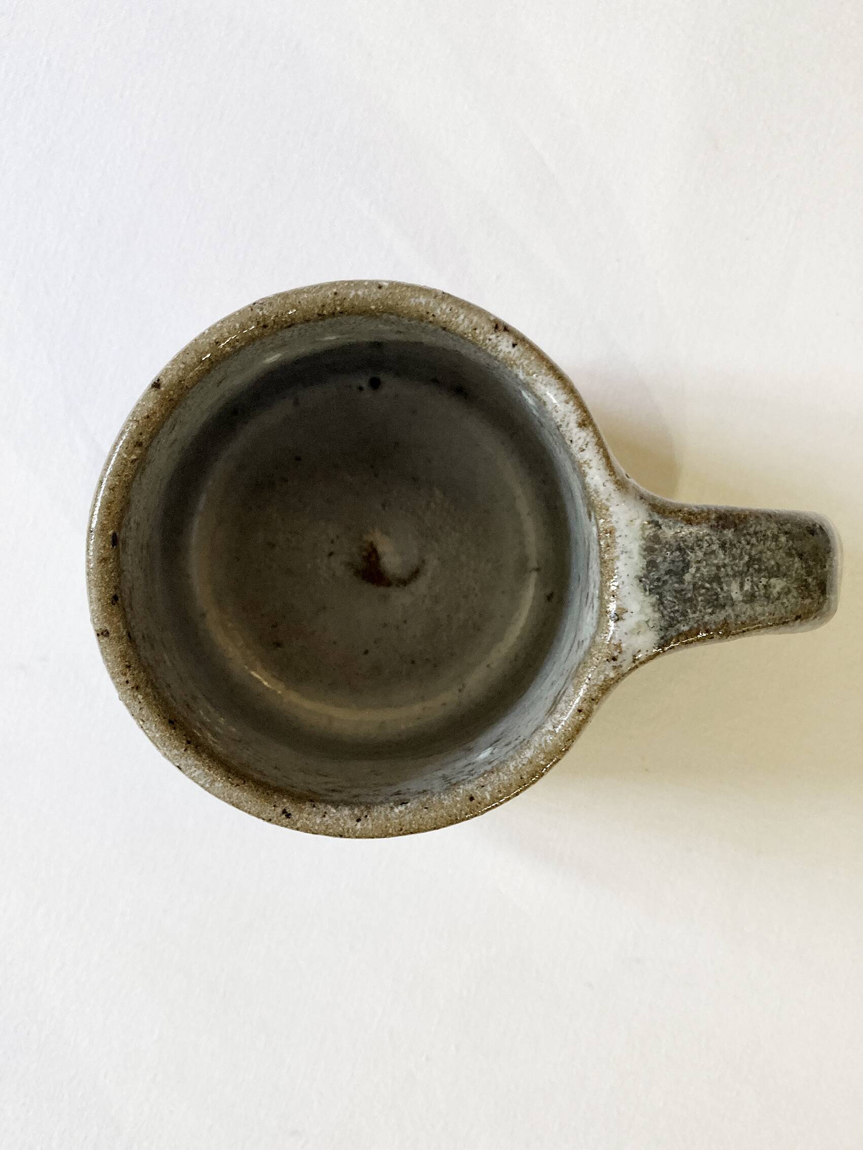 Trio of stoneware mugs