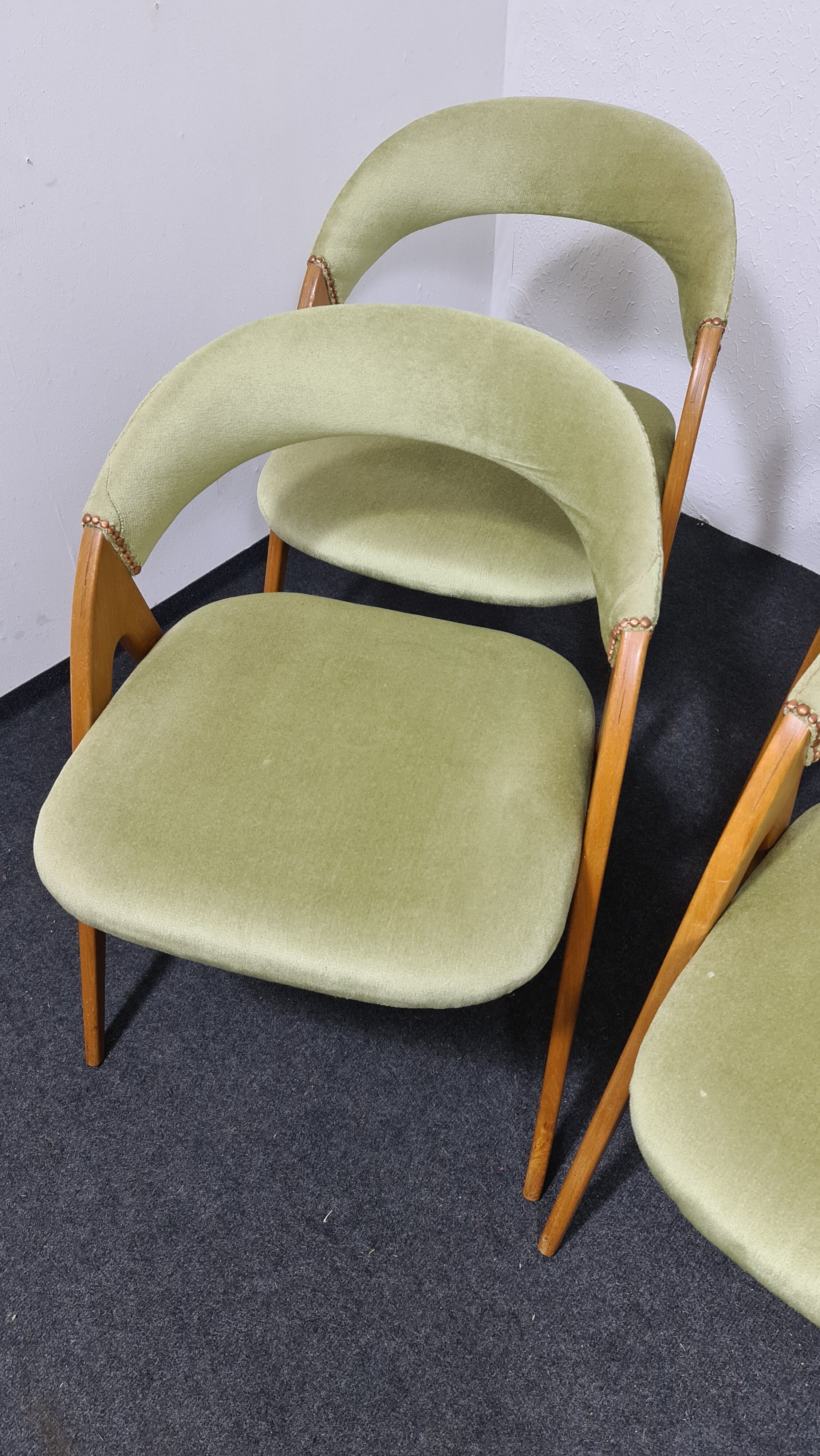 Set of 5 vintage WK mobel dining chairs