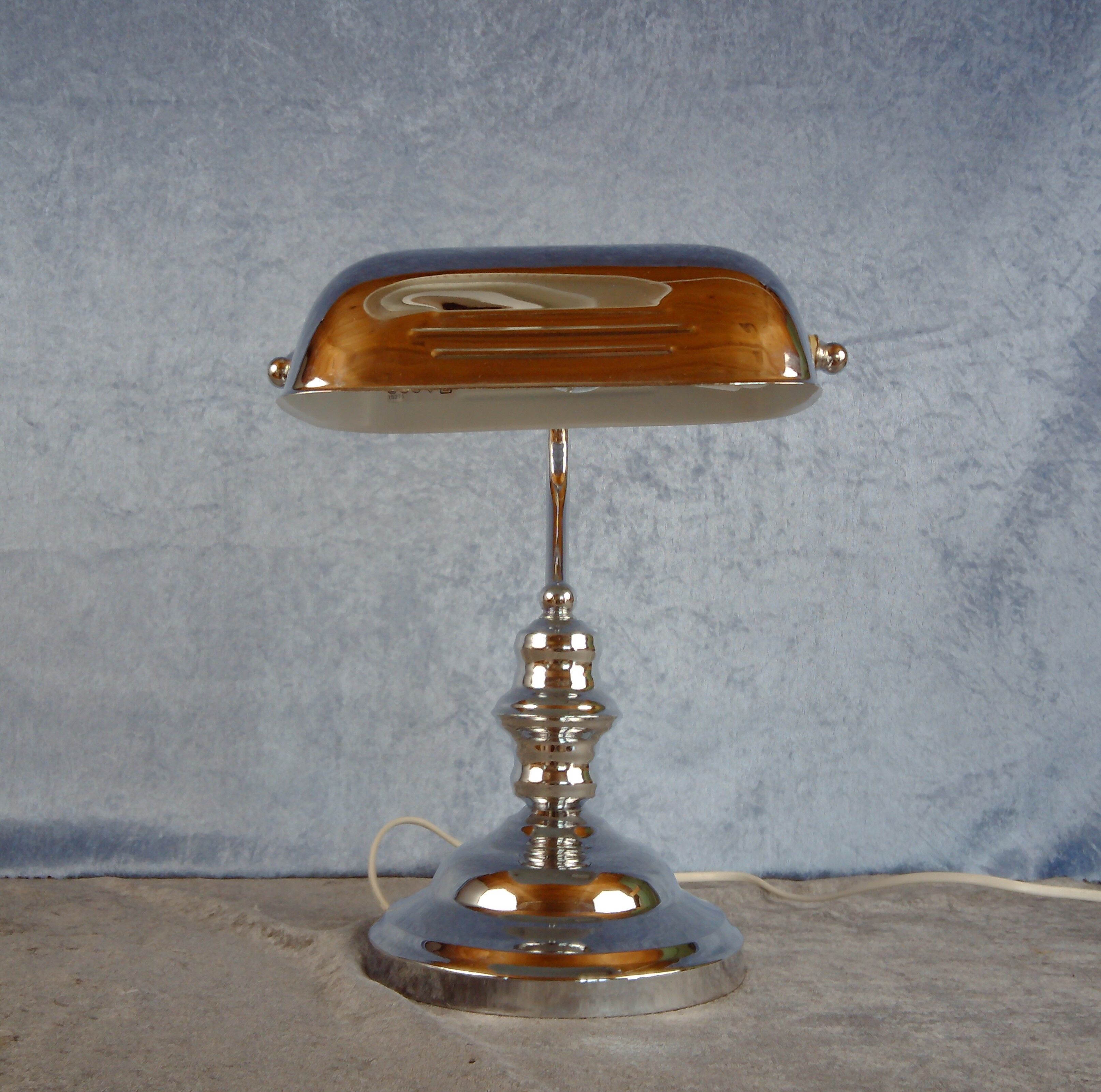 Bankers desklamp in chrome, IKEA, 1980's