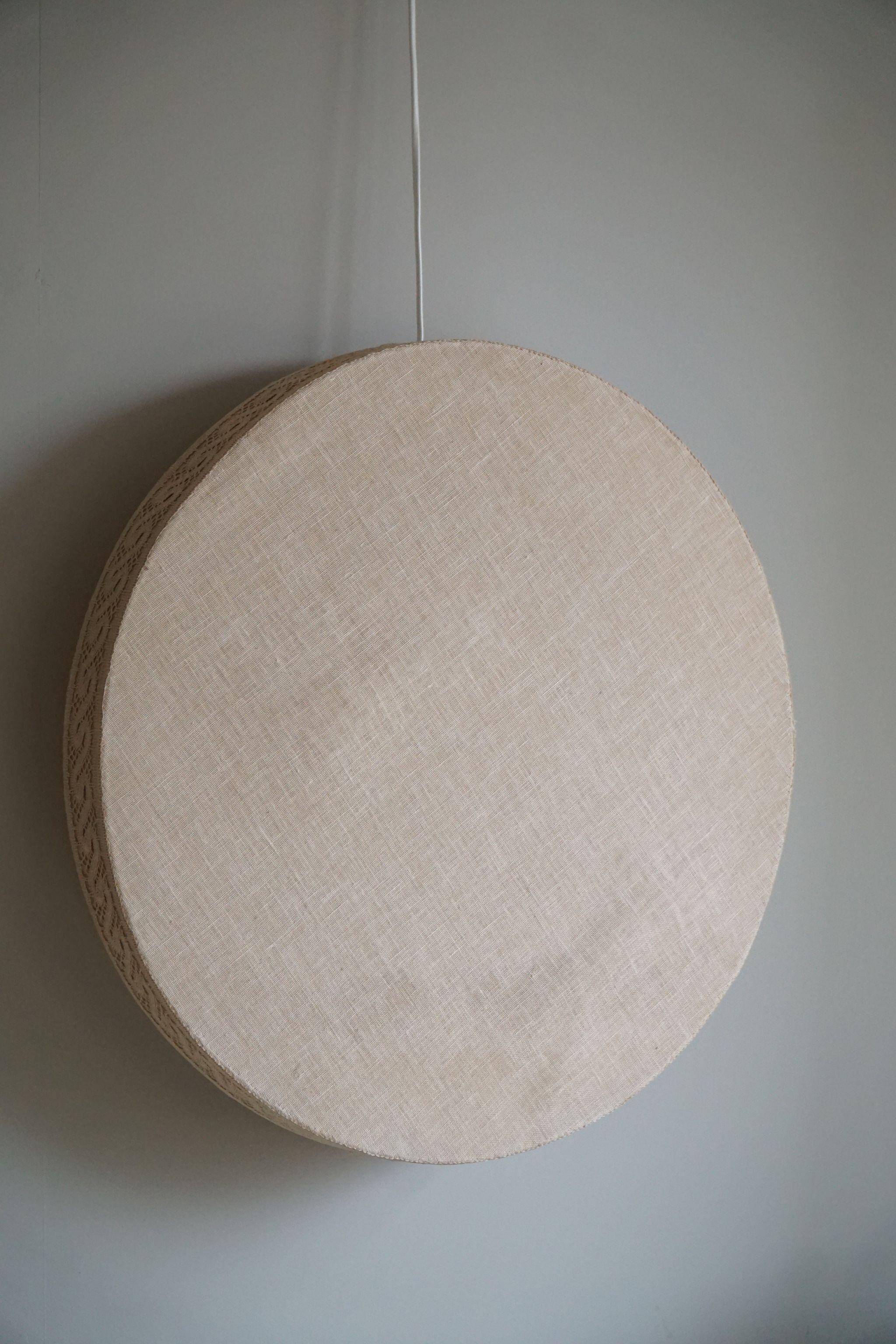Mid-century Scandinavian Swedish, Ceiling light / Wall sconce in linen, 1950s