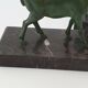 Pair of vintage ibex bookends from 1940-1950 in marble and metal.