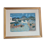 Gouache and watercolor by Raymond Guerrier (1920-2002)