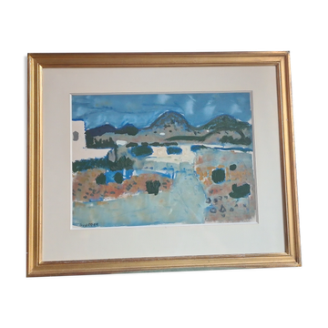 Gouache and watercolor by Raymond Guerrier (1920-2002)