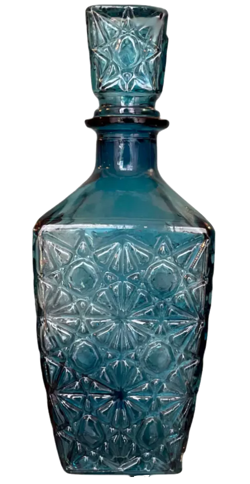 Blue glass bottle