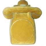 Coque velours ocre- jaune pour téléphone ancien vintage