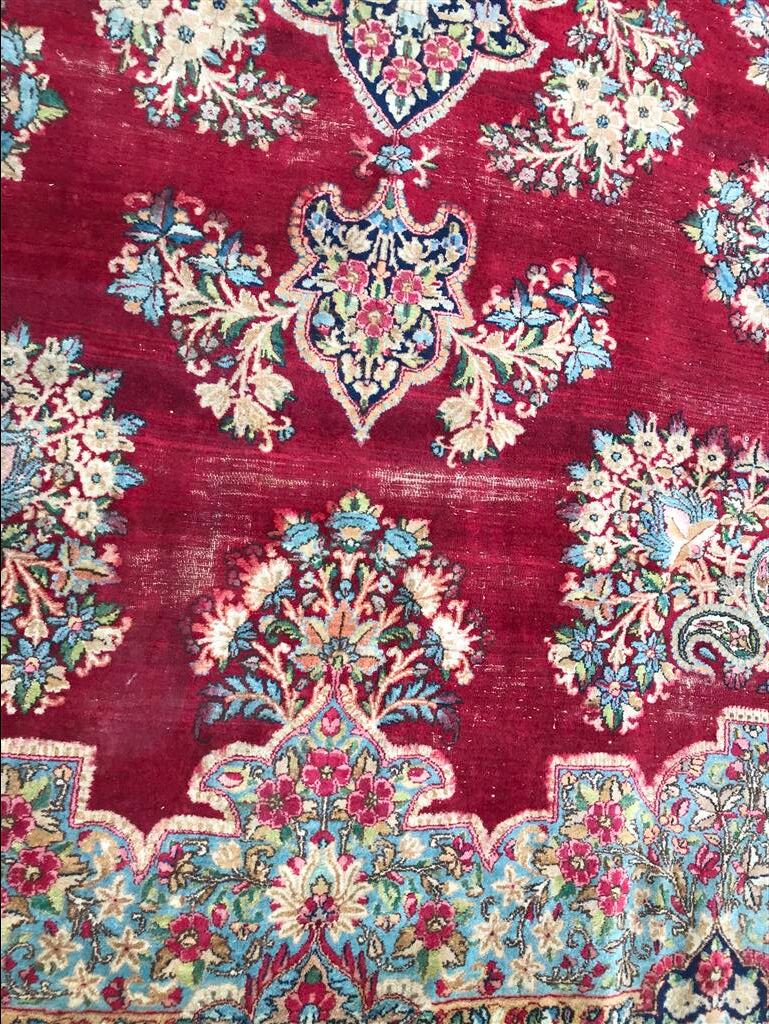 Persian Kerman rug handmade 273 x 353 cm