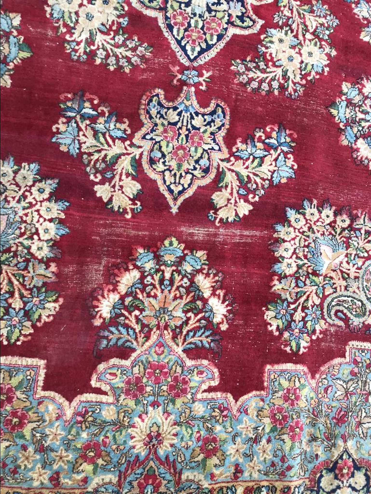 Persian Kerman rug handmade 273 x 353 cm