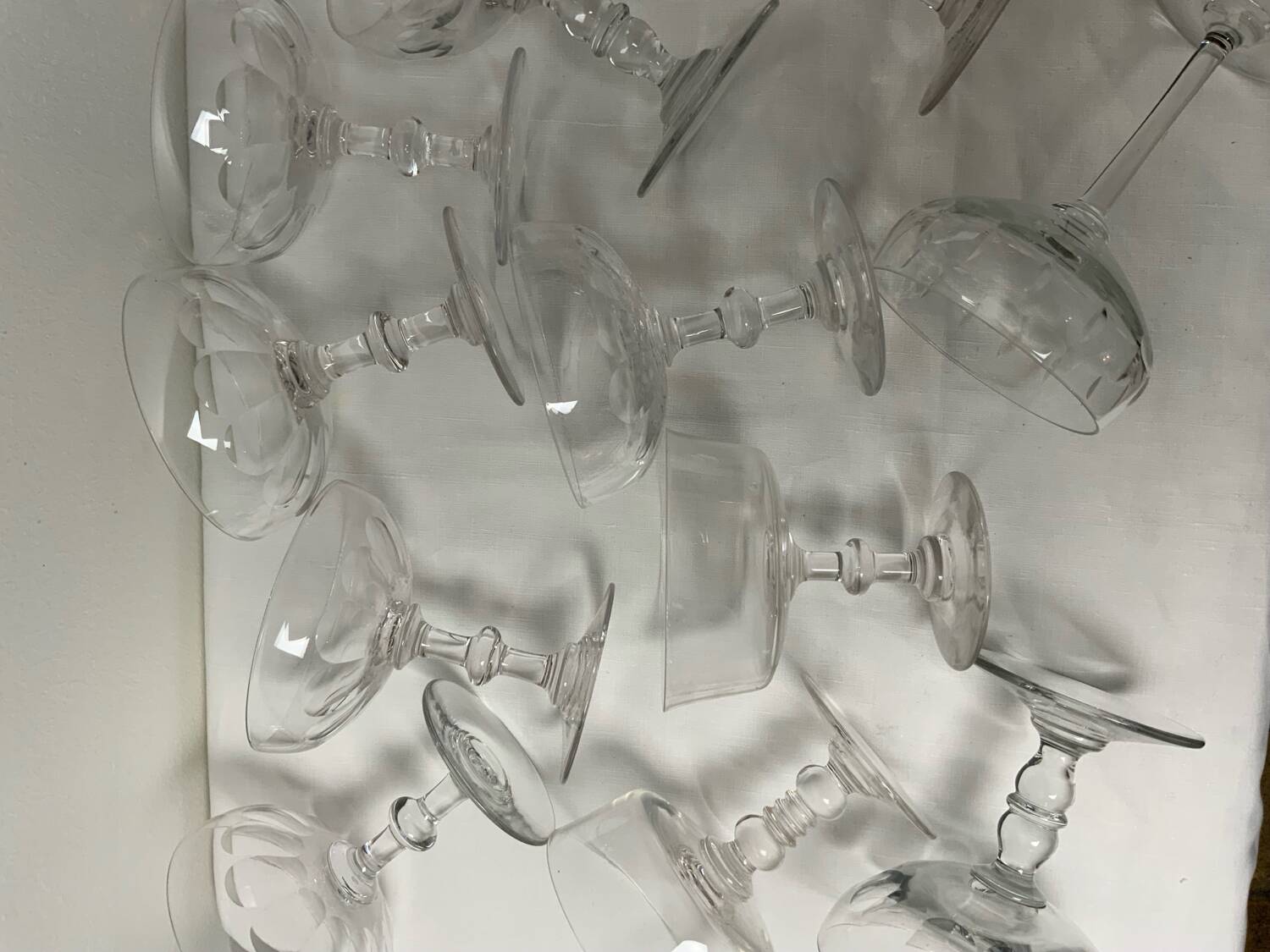 Antique champagne glasses