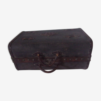 Old wooden and jute case