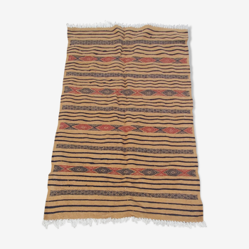 Handmade biker kilim rug in pure wool - 185x115cm