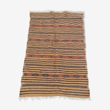 Tapis kilim motarde fait main en pure laine - 185x115cm