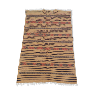 Tapis kilim motarde fait main en pure laine - 185x115cm