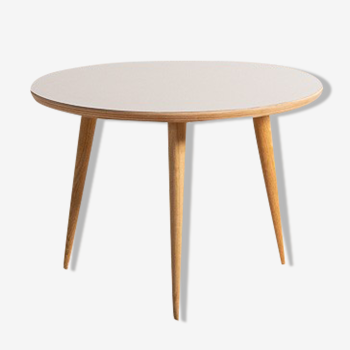 Table basse ronde avec un plateau gris (Ø 60cm)