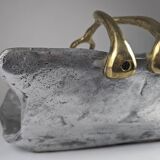 Firewood holder by David Marshall, 1980s