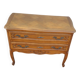 Commode 2 tiroirs en bois vernis