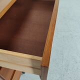 Scandinavian vintage teak and metal long sideboard, 60s