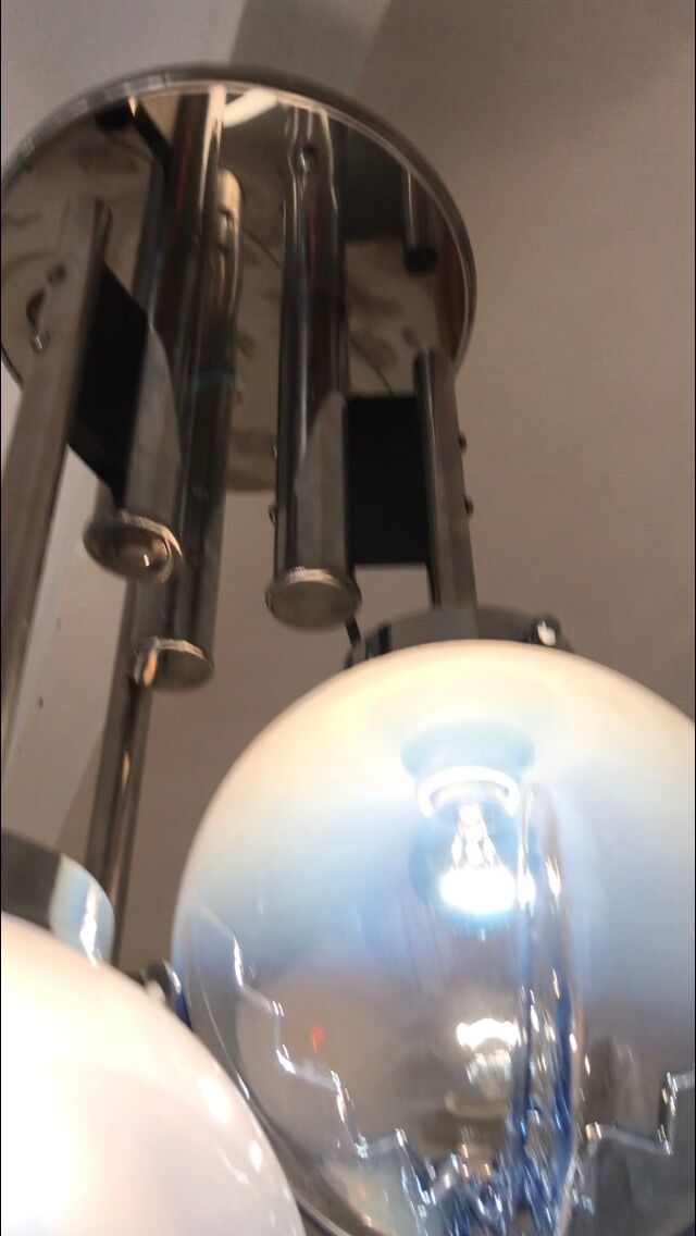 Suspension Mazzega pendant verre Murano space âge