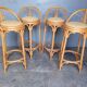 4 high bar stools in rattan vintage ep 1980