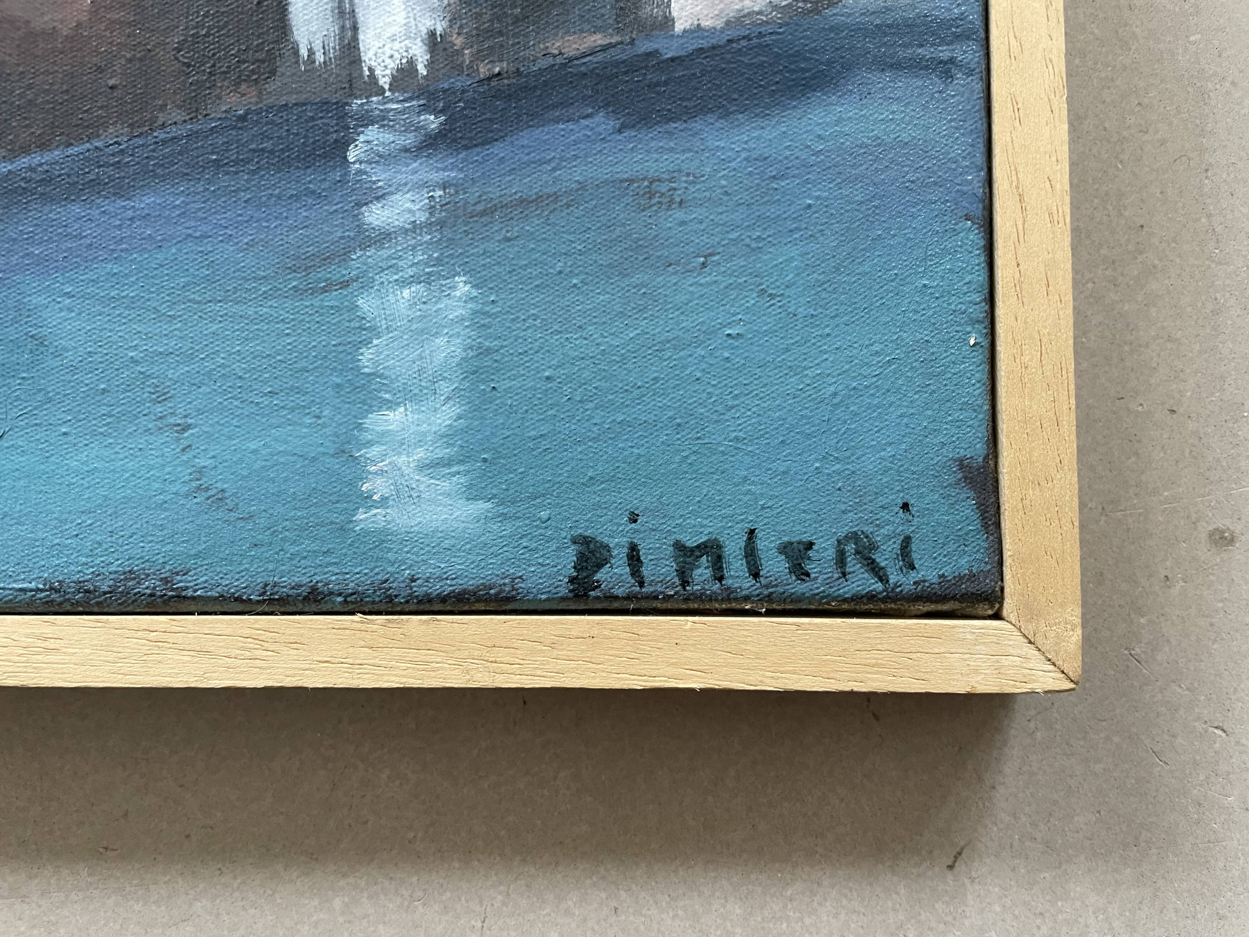 Oil on canvas signed Dimitri
